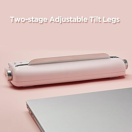 YUNZII ACTTO B303 Wireless Typewriter Keyboard – Adorable Sweet Mint Retro Design with Bluetooth Connectivity for Seamless Multi-Device Typing – Integrated Stand for Tablets, Phones, PCs – Perfect for Windows, Mac, Android Users – Elevate Your Workspace with Vintage Charm and Enhanced Typing Speed