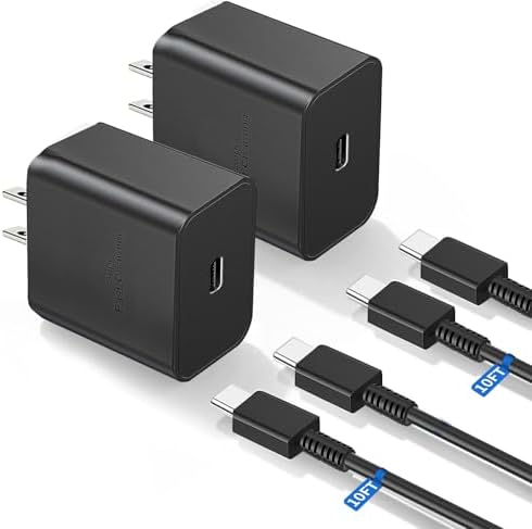 High-Power 45 W Type C Fast Charger with 10 Ft Cable for Samsung Galaxy and i Phone – Ultimate Speed and Compatibility for Modern Devices, Compact and Durable Design for Everyday Use