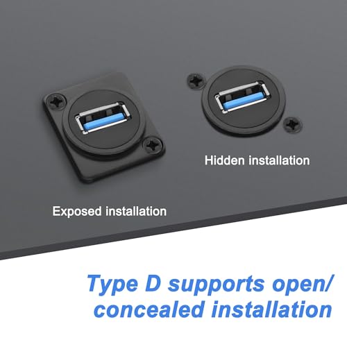XMSJSIY USB 3.0 Flush Mount Extension Cable – 5 Gbps High-Speed USB Type-A Male to Female Connector for Seamless Data Transfer and Charging – Durable 1 M (3.2 FT) Design for Professional Installations and DIY Projects – Enhanced Compatibility for Workstations and Entertainment Systems