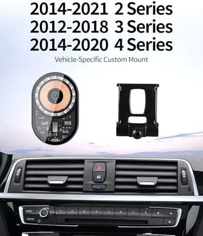 Wireless Charging car Phone Holder for 2012-2018 BMW 3 Series /2014-2020 4 Series/2014-2021 2 Series Auto Accessories Navigation Bracket Interior Decoration Mobile Cell Phone Mount – Enhanced Compatibility and Speed