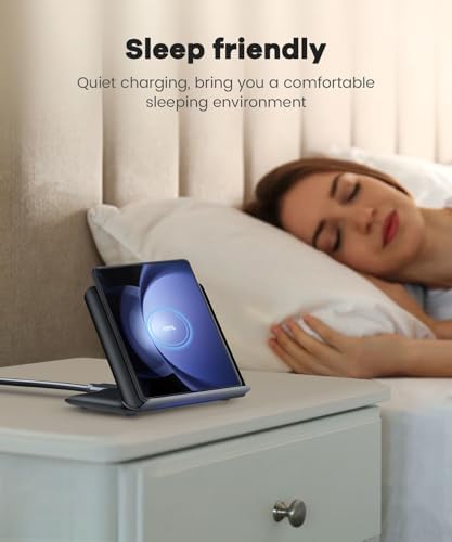 Fast Wireless Charging Pad for Samsung Galaxy Z-Fold Series – 15 W 2-in-1 Charger with PD Adapter for Galaxy Z Fold 6/5/4/3, S24/S23/S22, Note20 Ultra, and Galaxy Buds2 Pro/2/Live – Sleek White Design for Enhanced Compatibility and Efficiency – Perfect for Busy Lifestyles