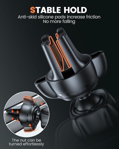 Upgrade Your Driving Experience with the APPS2 2-Pack Magnetic Phone Car Mount – Enhanced Air Vent Holder for i Phone & Galaxy Devices, Featuring 6 Ultra-Strong Magnets and Adjustable Secure Fit for All Vehicle Types – Perfect for Hands-Free Navigation and Communication