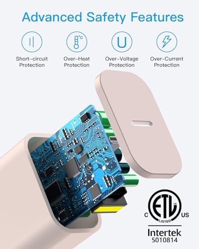 20 W Fast Charging 4-Pack i Phone Charger with USB-C to Lightning Cables – Compatible with i Phone 14/13/12/11 – Sleek Purple Design for Enhanced Efficiency and Portability