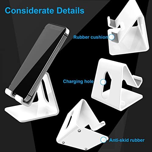 Crpich Acrylic Cell Phone Stand, Portable Phone Holder, Clear Phone Stand for Desk, Compatible with Phone16 15 14 13 12 Pro Max 11 Xr Plus SE, Switch, Android Smartphone, Pad, Desk Accessories, 2 Pack – Enhanced Compatibility and Speed