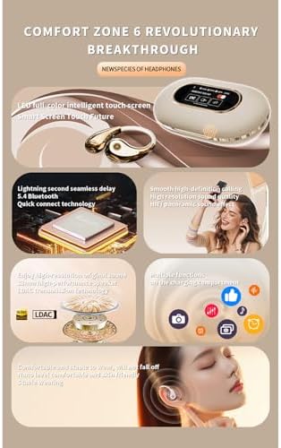 Revolutionize Your Communication with AI-Powered Translation Earbuds – Effortless Multilingual Conversations, Smart Touch Controls, and Open Ear Design for Enhanced Awareness – Perfect for Travelers and Professionals with All-Day Comfort and Extended Battery Life for Seamless Music, Calls, and Real-Time Language Translation.