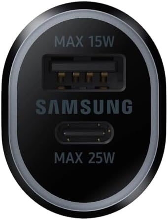 Ultra-Fast Vehicle Charger with Dual USB-C and USB-A Outputs – 40 W Power Delivery for Rapid Charging on the Go, Compatible with Samsung and More, Compact Design for Easy Portability