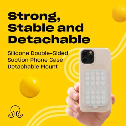 Effortless Creativity with the Hot Pink Double-Sided Suction Phone Holder – Versatile Detachable Mount for Hands-Free Selfies and Videos – Universal Compatibility for i Phone & Android Devices – Compact 2.5” x 3.75” Design for Ultimate Portability – Advanced Strong Grip Technology Ensures Steady Shots and Seamless Sharing