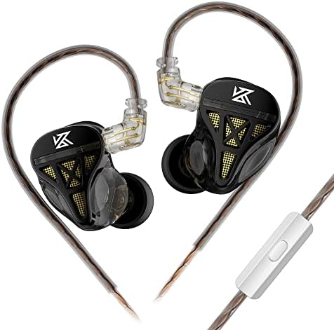 KZ EDX Pro Wired Earphones – Cutting-Edge In-Ear Monitors with Dual Dynamic Drivers for Exceptional Hi-Fi Sound, Advanced Noise Cancellation, and Integrated Microphone – Stylish Cyan Finish for Ultimate Comfort and Device Versatility