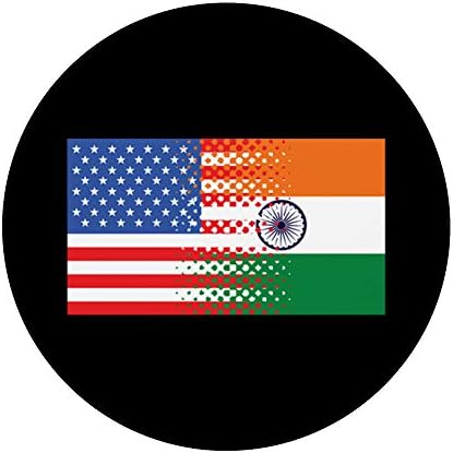Indian American Half Inda USA Flag PopSockets Grip and Stand for Phones and Tablets – Enhanced Compatibility and Speed