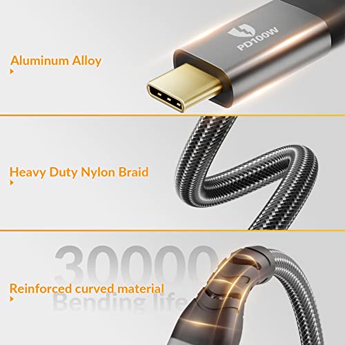 Experience Unmatched Speed and Versatility with i Dsonix Thunderbolt 4 Cable – 1.65 Ft Thick Braided USB-IF Certified Cable for 40 Gbps Data Transfer, 8 K@60 Hz Video Output, and 100 W Fast Charging for Mac Book, i Pad, and More – Optimal Performance for Multi-Device Connectivity and Enhanced Reliability