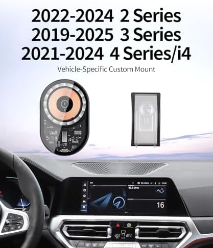 Wireless Charging car Phone Holder for 2012-2018 BMW 3 Series /2014-2020 4 Series/2014-2021 2 Series Auto Accessories Navigation Bracket Interior Decoration Mobile Cell Phone Mount – Enhanced Compatibility and Speed