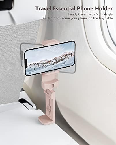 Mii KARE Universal Airplane Phone Holder – Innovative 360-Degree Rotating Smartphone Mount for Ultimate In-Flight Entertainment, Lightweight and Durable Travel Companion for Effortless Viewing on Tray Tables, Perfect for Long Flights and Quick Getaways