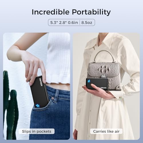 Ultra-Slim 10800 m Ah Portable Charger – Lightweight Power Bank with 15 W Fast Charging for i Phone 16/15/14 & Samsung Galaxy – Essential Travel Companion for On-the-Go Power Solutions – Optimal Device Compatibility and Safety Features