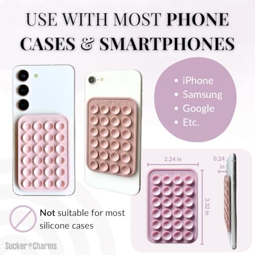 Lavender Fizz Silicone Phone Mount – Versatile Hands-Free Suction Holder for i Phone & Android – Ideal Tik Tok Filming & Video Call Accessory – Secure, Removable Grip for Effortless Mobile Use – Stylish & Functional Design for On-the-Go Convenience