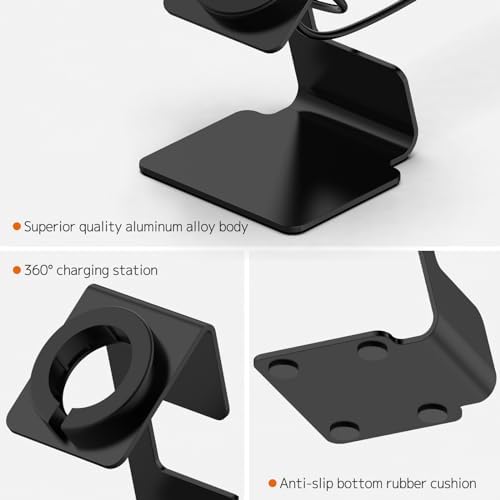 Upgrade Your Google Pixel Watch Charging with the Ninki Aluminum Dock – Rapid, Stylish, and Secure Nightstand Organizer for Series 2 & 3 Smartwatches, Perfect for Effortless Maintenance and Elegant Décor