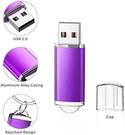 K&ZZ 5 Pack Multicolored 64 GB USB Flash Drives – High-Speed USB 2.0 Thumb Drives for Seamless Data Storage and Transfer – Ideal Portable Jump Drives for PC and Laptop Users – Vibrant and Durable Memory Stick Set for Effortless File Management