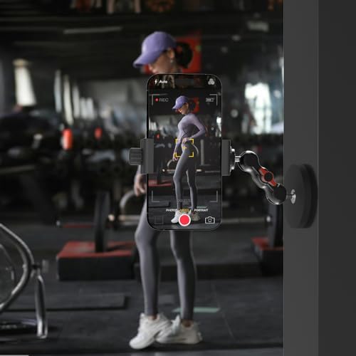 Elevate Your Smartphone Filming with the SOH Gym Magnetic Phone Mount Holder – 360° Adjustable Suction Cup for Ultimate Hands-Free Shooting and Stability. Designed for i Phone 16, 15, 14, 13, and Most Smartphones, This Innovative Magnetic Mount Easily Attaches to Any Metal Surface, Perfect for VLOG and POV Enthusiasts. Experience Unmatched Flexibility with Its 360° Rotatable Design, Ideal for Capturing Dynamic Angles During Workouts, Driving, or Outdoor Adventures. Crafted from Durable Materials for Long-Lasting Use, This Gym Phone Holder Ensures Your Device Remains Secure While Enhancing Your Navigation and Communication Efforts. Enjoy the Freedom of Hands-Free Technology Wherever You Go – Clean the Suction Cup Regularly for Optimal Performance and Maximize Your Smartphone’s Utility with This Essential Accessory. Perfect for Active Lifestyles and Everyday Convenience.