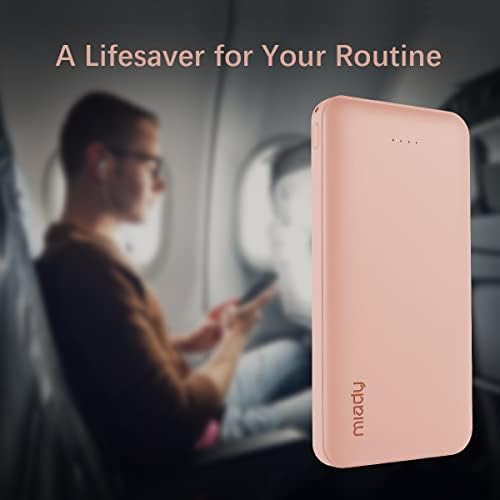 Miady 2-Pack 10000 m Ah Slim Dual USB Portable Power Bank with Type-C Fast Charging – Ultimate Backup Solution for i Phone 16/15/14/13, Galaxy S24/22, i Pad, and Android Devices (Vibrant Red & Blue) – Stay Connected Anywhere!