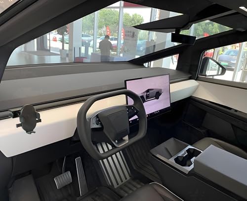 Revolutionary Clamp Type Phone Mount for Tesla Cybertruck – Effortless Mag Safe Compatibility & Hassle-Free Installation, Securely Holds Your i Phone and Cases for Optimal Navigation & Hands-Free Calling on the Road