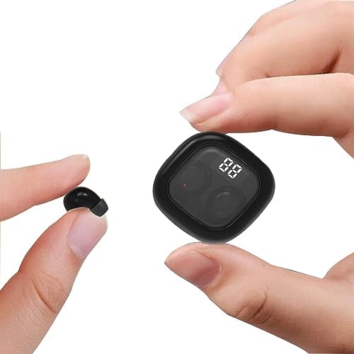 Ultra-Discreet Wireless Mini Earbuds for Small Ear Canals – Invisible Bluetooth Headphones with IPX5 Waterproof Protection, Perfect for Work and Sleep, Enhanced Comfort and Compatibility for All-Day Use