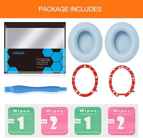 GVOEARS Premium Replacement Ear Pads for Beats Studio 2 & 3 – Ultra-Comfort Memory Foam Cushions with Strong 3 M Adhesive for Reliable Fit – Titanium Grey – Revitalize Your Audio Experience with Enhanced Noise Isolation and Seamless Compatibility