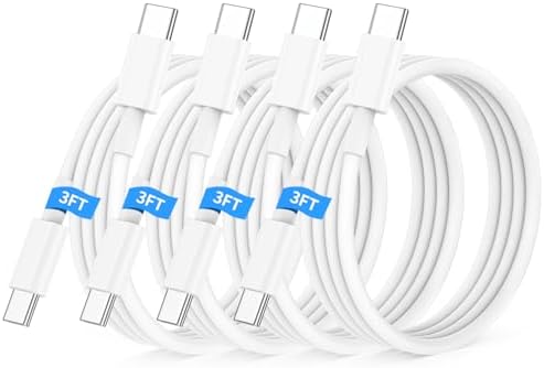 6-Foot USB C Cable for i Phone 15 – 3-Pack Durable Woven Fast Charging Solution for i Phone 16, Mac Book Pro, and Samsung Galaxy S23 Ultra – Optimal Length for Home, Office, and Travel Use – 60 W Power Delivery & High-Speed Data Transfer