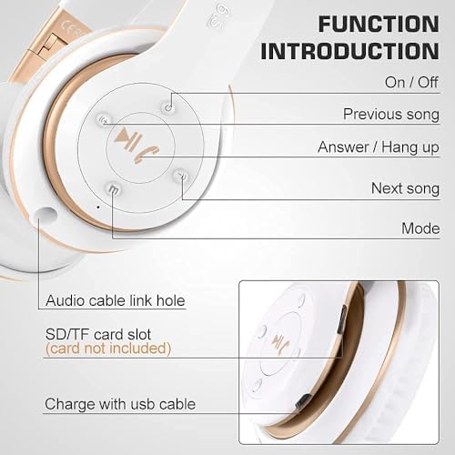 Ultimate Hi-Fi Over-Ear Wireless Bluetooth Headphones – Stylish Black & Gold Design with Built-In Microphone, FM Radio, and Foldable Portability for Superior Comfort and Enhanced Sound Experience