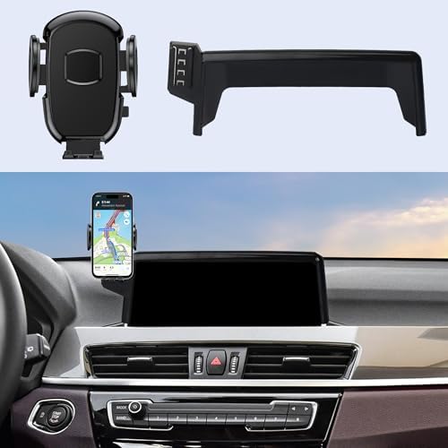 BMW X1/X2 2016-2019 Car Phone Holder Mount for 6.5-Inch Screens – Sturdy Dashboard Mount for i Phone & Android – Thick Case Compatible, Effortless Installation, Enhanced Stability for Safe Navigation and Hands-Free Calls