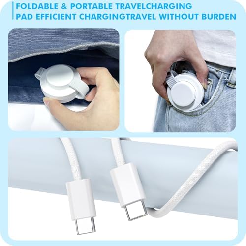 Ultimate 3-in-1 Magnetic Wireless Charging Station for Apple Devices – Compact Fast Charger Pad for i Phone 16/15/14/13, Apple Watch, and Air Pods – Foldable Travel Mag Safe Dock with Enhanced Speed and Compatibility – Ideal for On-the-Go Charging Needs