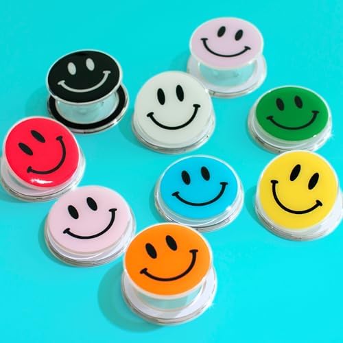 Vibrant Orange Cute Smile Face Expandable Phone Grip & Stand – Eco-Friendly Magsafe-Compatible Mobile Holder for Enhanced Hands-Free Functionality – Portable Smartphone & Tablet Accessory for Secure Use