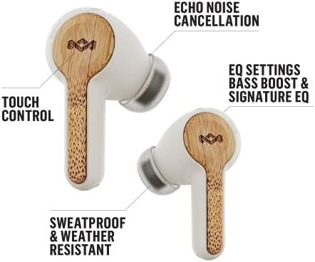 Experience Superior Sound with House of Marley Rebel True Wireless Earbuds – Eco-Friendly Bluetooth Connectivity, 8-Hour Battery Life, Microphone for Hands-Free Calls, and Enhanced Device Compatibility in Sleek Signature Black – Perfect for Music Lovers and Sustainable Living Enthusiasts