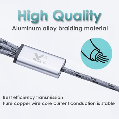 Type-C to 3 Multiple Charging Cable – 3.94 ft (120cm), Micro, Type C, for I Product Device Compatible, 3 in 1 Multiple Charger – Enhanced Compatibility and Speed