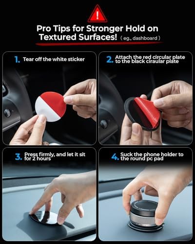 Vacuum Magnetic Phone Holder Stand [89+LBS Strongest Suction & 24*N55 Ultra Magnetic] 360° Adjustable Car Phone Mount for MagSafe Suction Cup, Compatible with Car/Gym/Mirror for iPhone 16 15 – Enhanced Compatibility and Speed