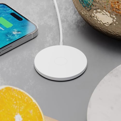 Sleek Mag Pad | Advanced Magnetic Wireless Charger for i Phone 15/14/13/12 & Air Pods | Ultra-Light, Non-Scratch Design for Seamless Usage | 15 W Fast Charging with USB-C Compatibility | Perfect Blend of Style and Functionality for Modern Lifestyles
