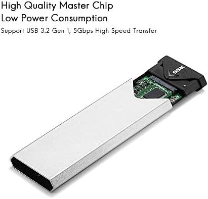 Transform Your Data Storage with the SSK Aluminum USB 3.2 Gen 1 M.2 SATA SSD Enclosure Adapter – High-Speed External Reader for NGFF M.2 Solid State Drives, Durable and Lightweight Design for Optimal Heat Dissipation, Plug-and-Play Convenience, Perfect for Efficient Backup and File Transfers