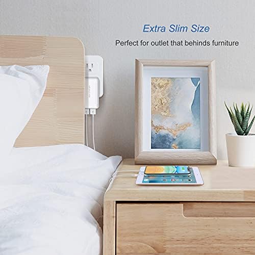 Ultra-Slim OKRAY Dual USB Wall Charger with Foldable Plug – 5 V/3 A Fast Charging Block for i Phone 13, 12, 11, XR, XS & Samsung Galaxy S23, A35 – Travel-Friendly Dual Port Phone Adapter for Maximum Efficiency and Compatibility