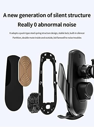 Innovative Wireless Car Charger Mount with Auto-Clamping Technology – 15 W Qi Fast Charging for All Smartphones, Magnetic DC Compatibility, and Sleek Design for Effortless Convenience in Your Vehicle