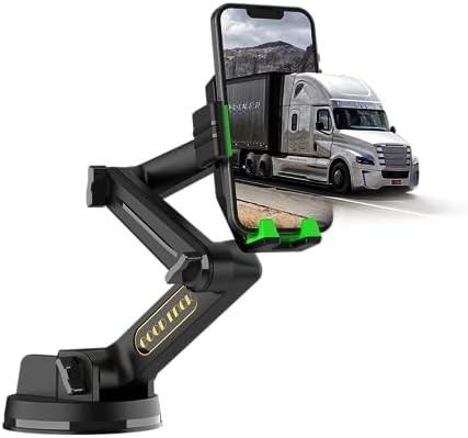 Ultimate Heavy Duty Phone Holder for Cars – Adjustable Long Arm with Anti-Shake Suction Cup – Universal Compatibility for All Phones & Vehicles – Enhanced Stability for Safe Navigation and Hands-Free Communication