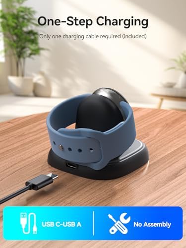 LVFAN Enhanced Fast Charger Dock for Google Pixel Watch 3 & 2, Fitbit Sense 2, Versa 4 & 3 – Sleek Charging Stand with Durable Cable for Rapid Power-Up and Smart Display Convenience, Perfect for Home and Travel Use