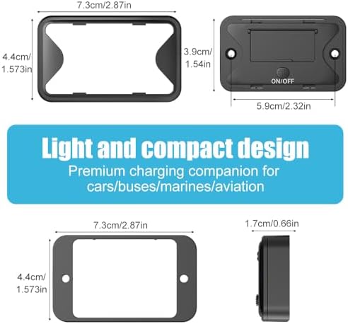 4 Port 12 V USB Outlet Wall Mount Charger – 2 Pack 78 W Fast Charging Solution with Dual PD & QC3.0 Ports, Ideal for RVs, Trucks, Marine Use & Golf Carts – Lightweight Design with Energy-Saving Button Switch for Ultimate Convenience and Compatibility