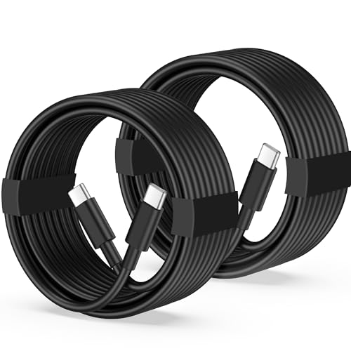 Ultra-Fast USB C to USB C Charging Cable – 2-Pack 3 FT Type C Charger Cord for i Phone 16/15 Pro Max/Plus, i Pad Pro/Air/Mini, Mac Book, Samsung Galaxy S25/S24/S23, Google Pixel 9/8/7 & Android Devices – Durable, Tangle-Free Design for Optimal Performance and Versatility
