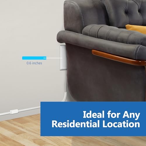 LIDER Ultra-Thin Flat-Face Outlet Extender with 3 Receptacles – Space-Saving Power Strip with 3 ft Cord, ETL-Listed for Safety, Sleek White Design for Modern Interiors – Perfect Solution for Enhanced Device Charging and Versatile Placement