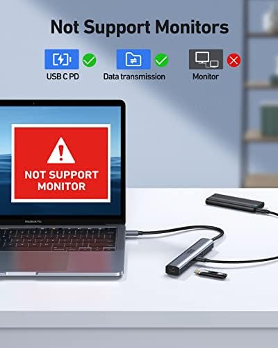 Revolutionize Your Workspace with the 10 Gbps USB-C Hub – 5-Port Multiport Adapter for Mac Book Pro/Air M2/M1, i Pad, Dell, HP & Samsung – Unmatched Speed & 100 W Power Delivery for Ultimate Productivity and Seamless Connectivity