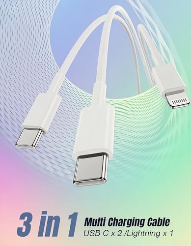 6 Pack MFi Certified 3 FT i Phone Car Charger Cords – High-Speed USB-A to Lightning Charging Cables for i Phone 14/13/12/11 Pro Max/XS/XR/X/8/7 Plus – Durable, Flexible, and Perfect for On-the-Go Charging