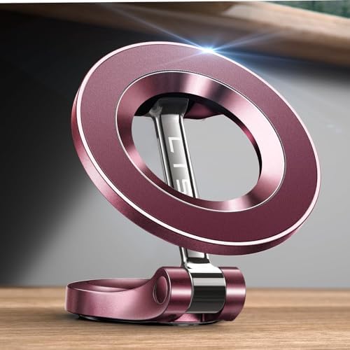 LISEN Mag Safe Ultra Magnetic Car Dashboard Phone Mount – Elegant Velvet Rouge Finish for i Phone 16 Pro Max & More, Secure Hands-Free Driving Accessory, Perfect for Tech Lovers, Seamless Navigation & Call Management, Durable & Stylish Design for Every Vehicle