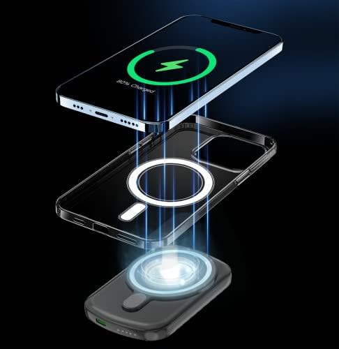 Ultra-Fast 10000 m Ah Wireless Power Bank – Portable Charger with 18 W Fast Charging & 20 W Quick Charge for i Phone 16/15/14/13/12 – Compact Battery Pack with Type C Cable for Maximum Compatibility