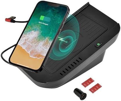 KEWISAUTO Premium Wireless Charger for Dodge Ram 1500 (2013-2015) & Ram 2500/3500 (2010-2015) – Effortless Qi Charging Pad for Center Console with Fast Charge Technology and Sleek Design – Perfect Accessory for Enhanced Connectivity and Convenience