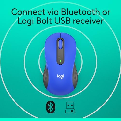 Logitech Signature M650 L Wireless Mouse for Large Hands – Ergonomic Comfort, 2-Year Battery Life, Silent Click Technology, Customizable Functions, Bluetooth Compatible with PC/Mac/Chromebook – Elegant Off White Finish for Professional & Casual Use