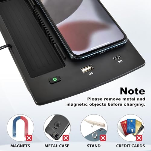 Elevate Your Honda Accord Experience with Fast Wireless Charger – 2018-2022 Model-Specific Charging Panel Featuring USB-A & USB-C Ports, Streamlined Center Console Organizer for Effortless Smartphone Charging and Enhanced Vehicle Interior Functionality