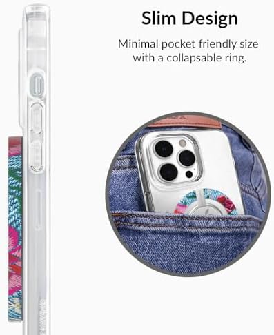 Elevate Your i Phone Experience with VELVET CAVIAR Mag Safe Compatible Phone Grip – Magnetic Ring Holder & Adjustable Stand for Models 12-16 (The PPG Girl Power) – Stylish, Portable, and Removable Accessory for Enhanced Functionality
